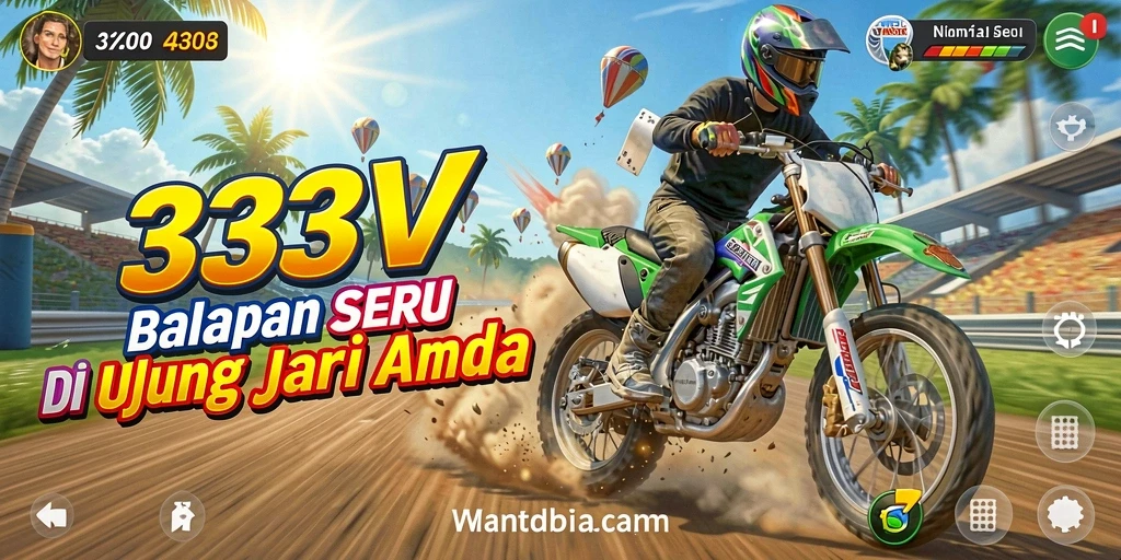 Screenshot gameplay 333V yang menampilkan aksi balapan seru dan mendebarkan.