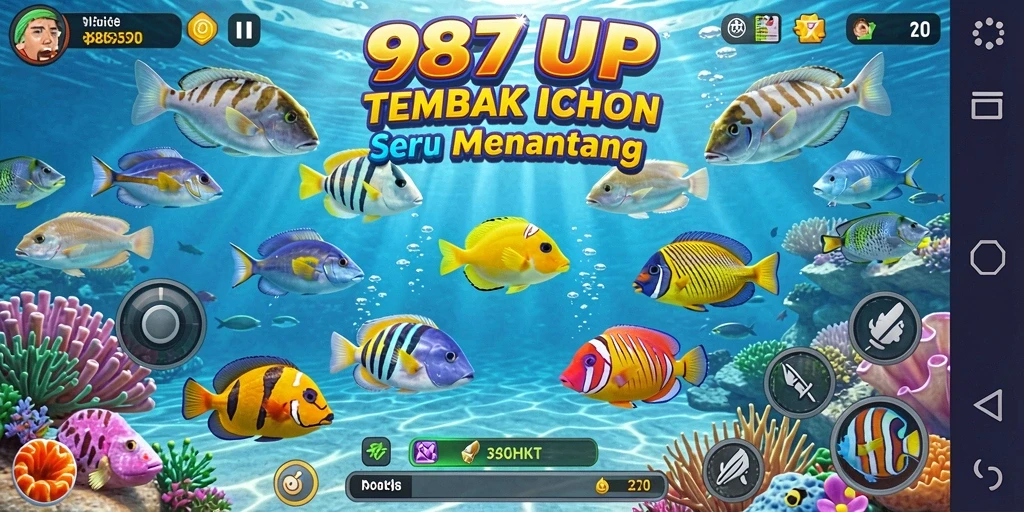Gameplay seru menembak ikan di 987UP.