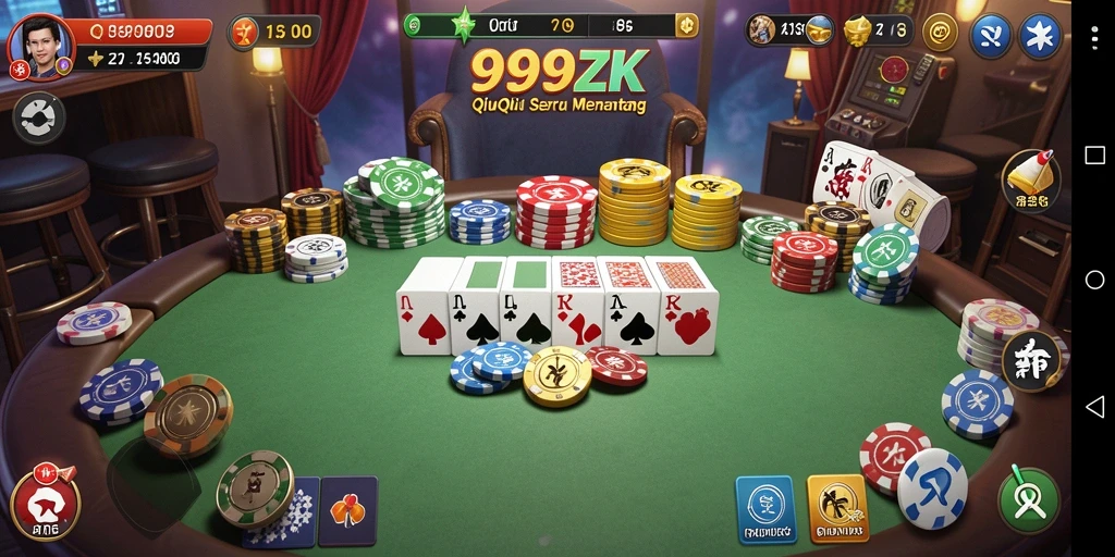Tampilan menarik dari gameplay QiuQiu dalam 999ZK.