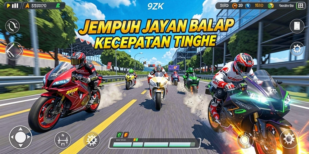 Gameplay Racing yang mendebarkan di 9ZK.