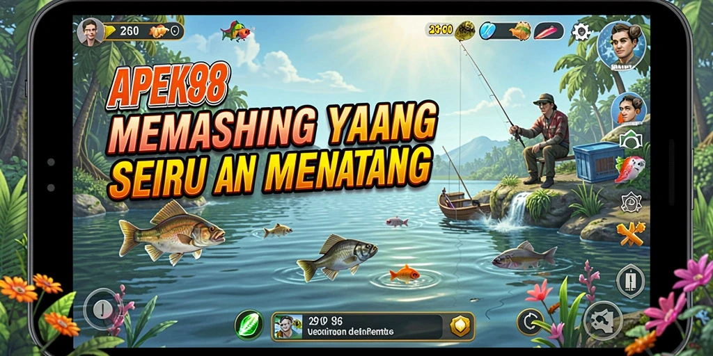 Screenshot APEK88 menampilkan pengalaman memancing yang mendebarkan.