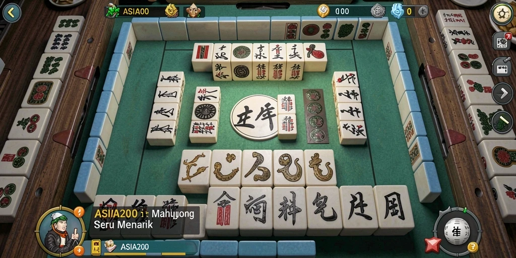 Gameplay menawan ASIA200 dalam menghadapi tantangan Mahjong.