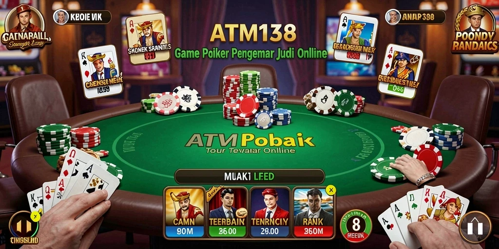 Tampilan gameplay Poker yang seru di ATM138.