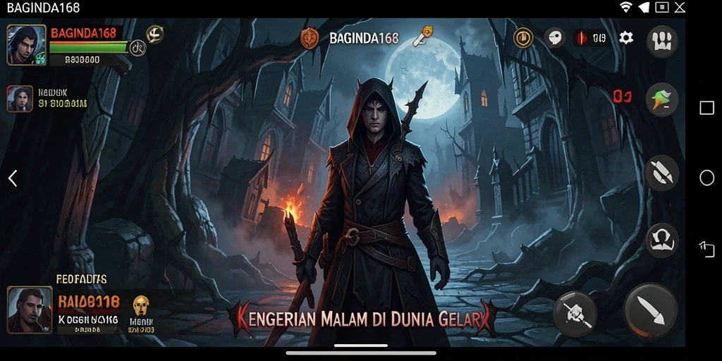 Screenshot menampilkan suasana gelap dan menakutkan GAME BAGINDA168.