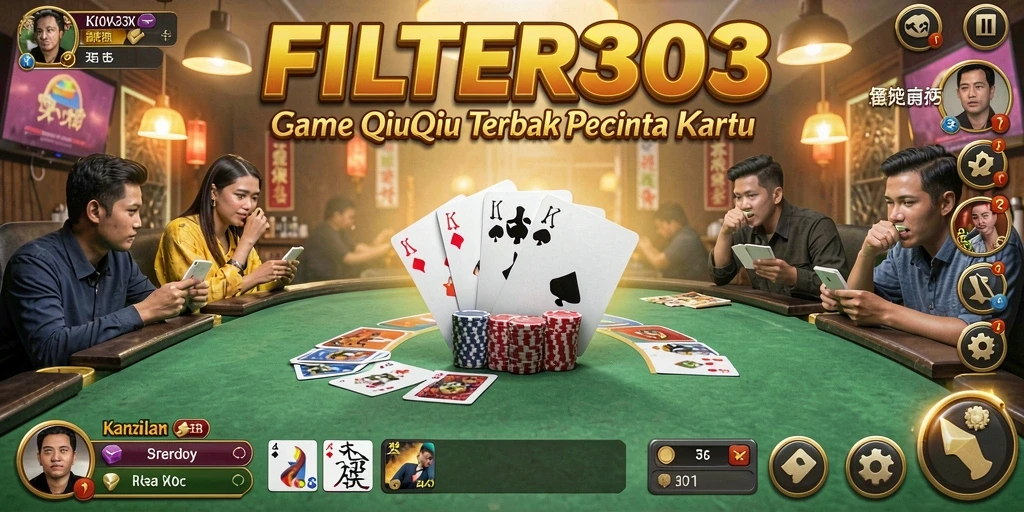 Tampilan gameplay QiuQiu yang seru dan kompetitif.