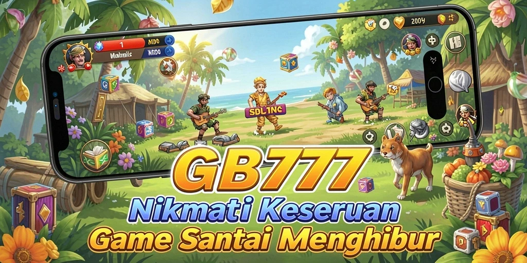Screenshot utama GB777 menunjukkan gameplay santai dan interaktif.