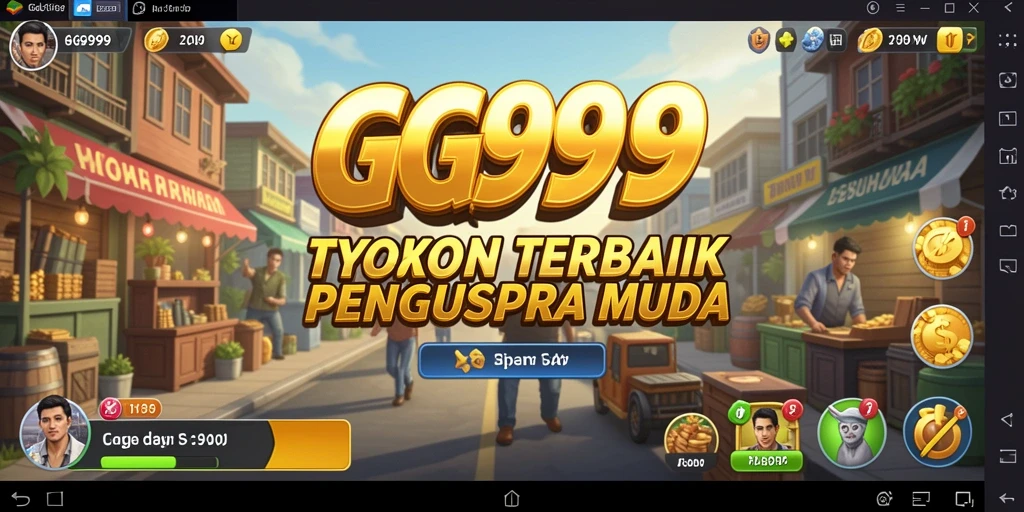 Gameplay GG999 yang seru dalam bisnis Tycoon.