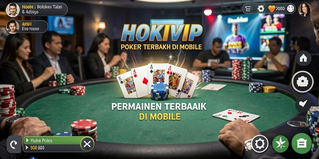 Tampilan menarik dari gameplay poker HOKIVIP yang mengasyikkan.