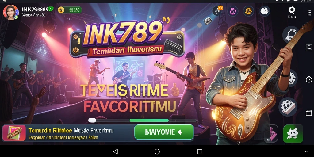 Tampilan gameplay INK789 yang menampilkan interaksi pengguna dengan musik.