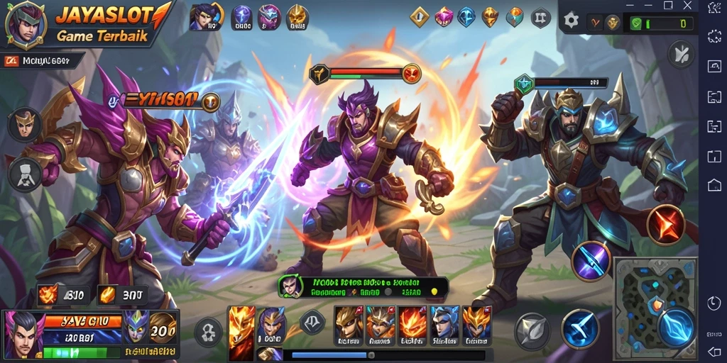 Screenshot menampilkan aksi seru dalam gameplay MOBA.