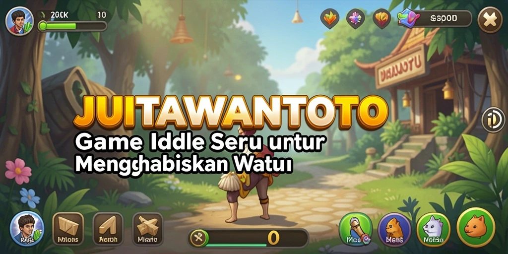 Screenshot utama JUTAWANTOTO menampilkan gameplay Idle yang seru dan interaktif.