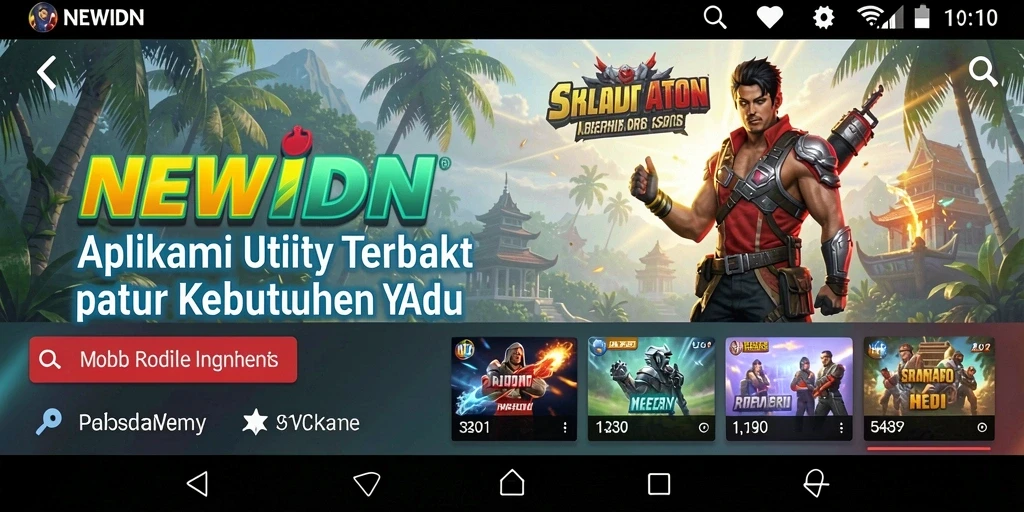 Screenshot tampilan antarmuka aplikasi NEWIDN yang intuitif.