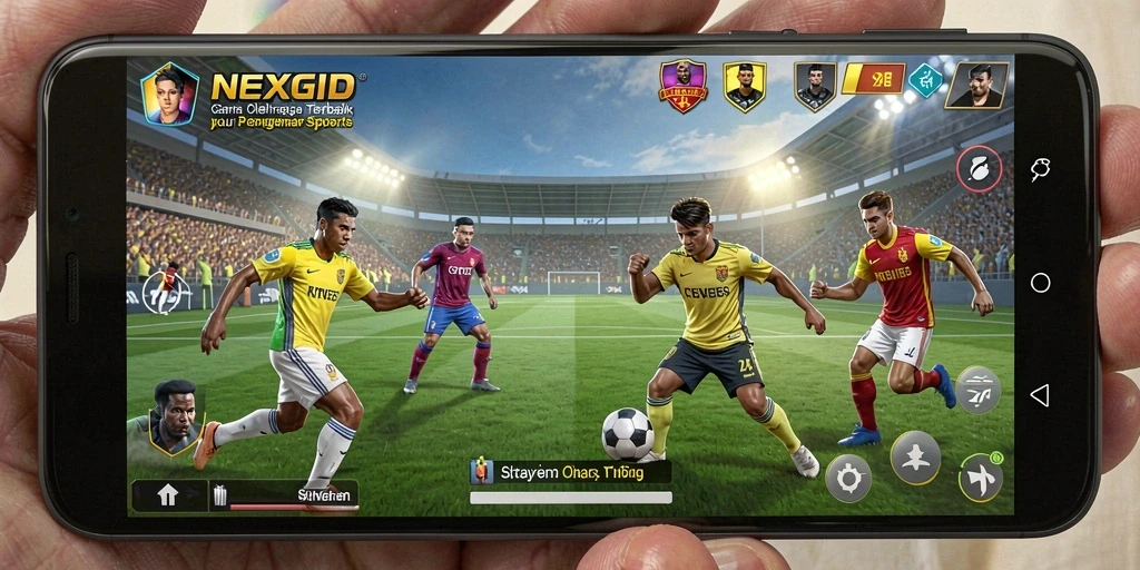 Tangkapan layar NEXGID saat permainan olahraga yang intens dan penuh aksi.