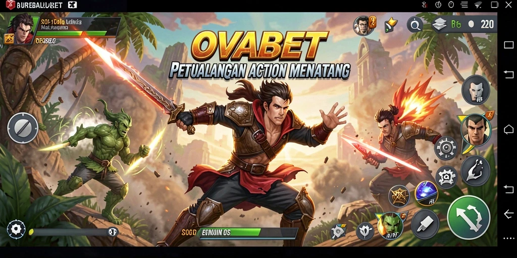 Tampilan gameplay seru dengan aksi mendebarkan di OVABET.