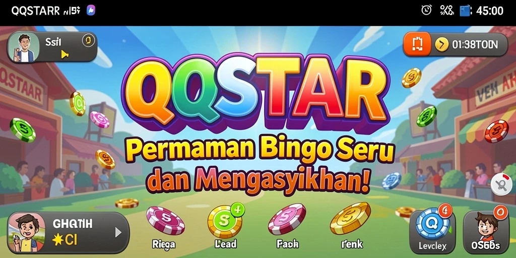 Screenshot gameplay QQSTAR menunjukkan suasana seru bermain Bingo.