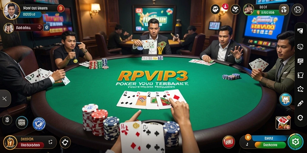 Tampilan menarik dari gameplay Poker di RPVIP3.