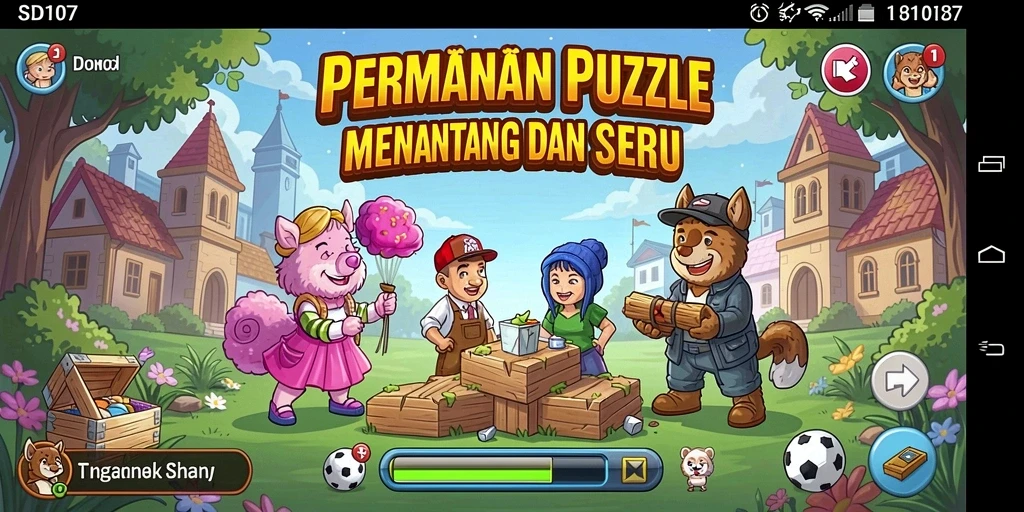 Tampilan menarik dari permainan Puzzle SD107 yang penuh tantangan.