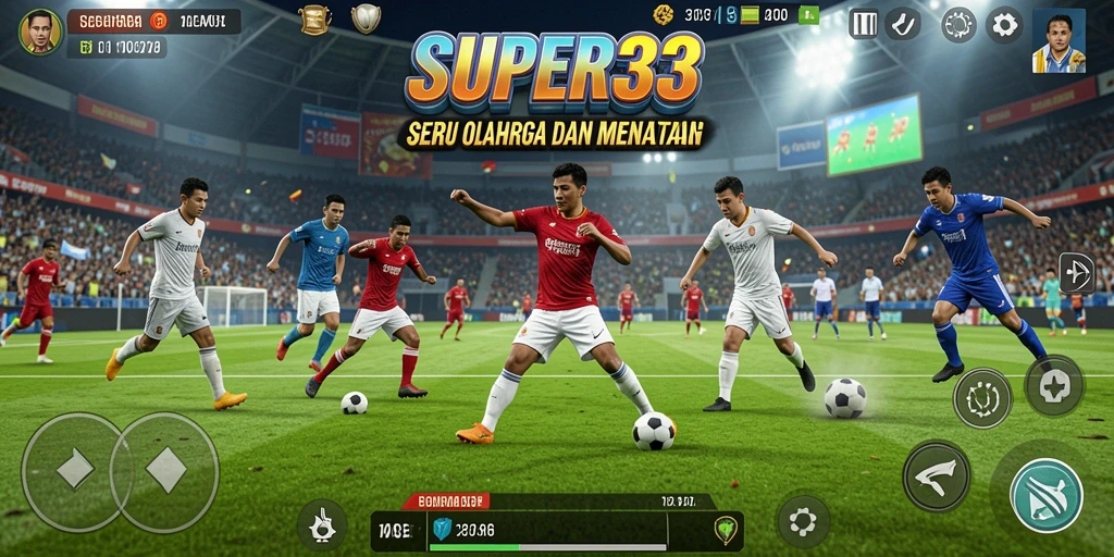 Gameplay seru di SUPER33 yang menggambarkan berbagai olahraga.