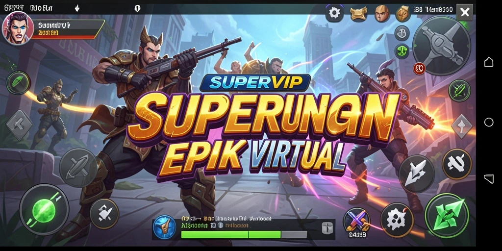 Menampilkan momen pertarungan seru dalam game Fighting SUPERVIP.