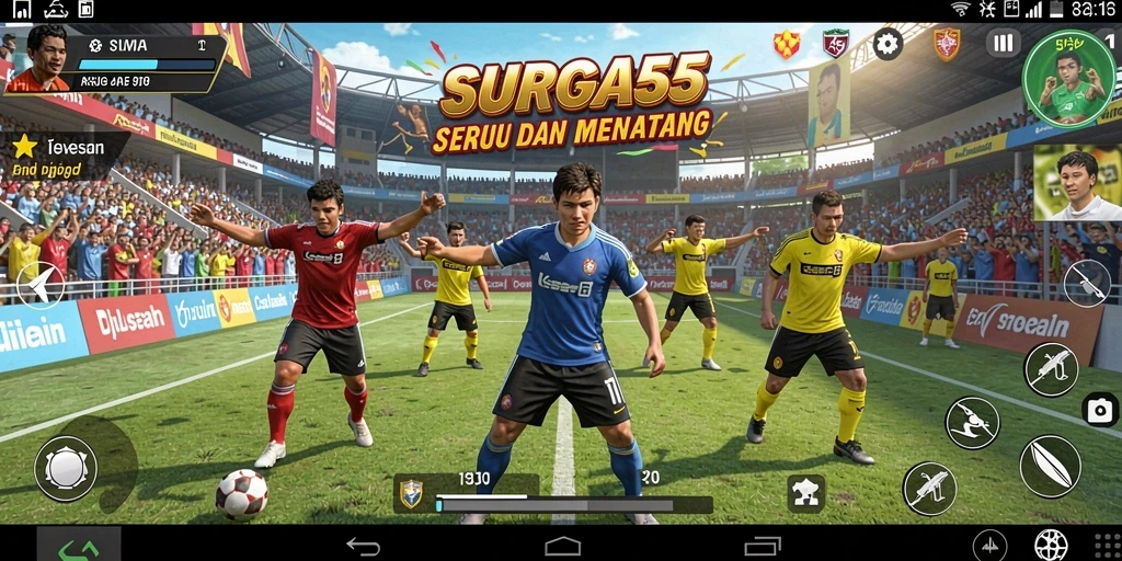 Tangkapan layar <strong>SURGA55</strong> menunjukkan aksi seru dalam permainan olahraga.