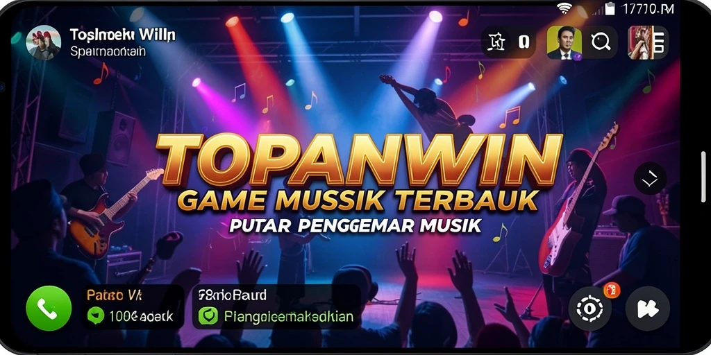 Tangkapan layar TOPANWIN memperlihatkan serunya gameplay musik yang menyenangkan.