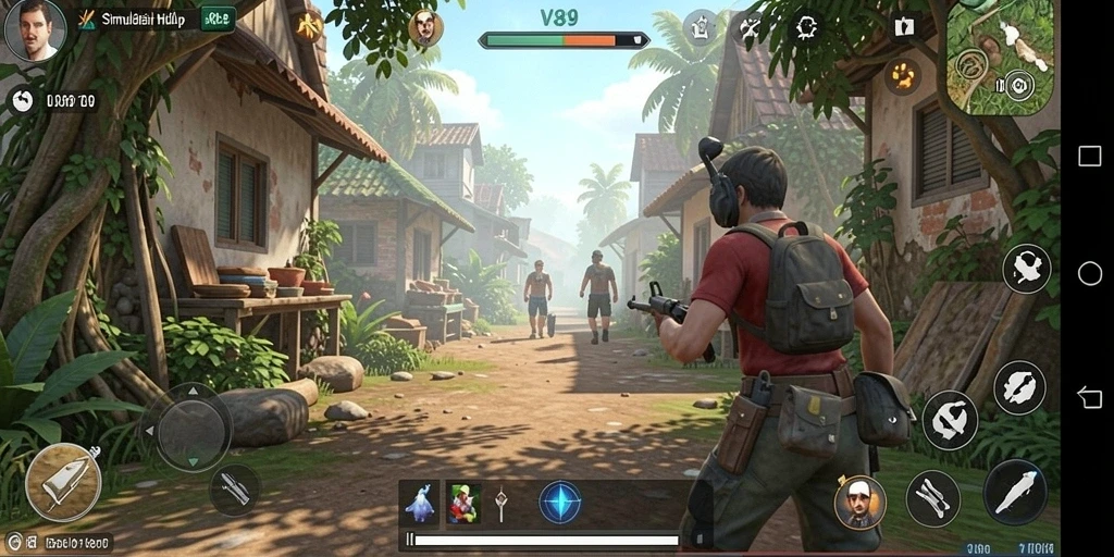 Tampilan gameplay V89 dengan interaksi dan kehidupan virtual yang menarik.