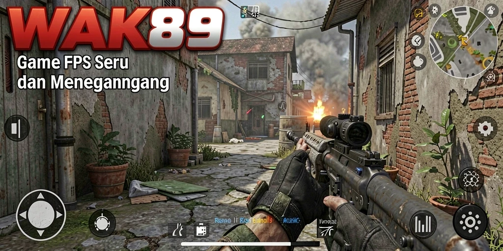 Tampilan gameplay WAK89 dengan aksi menembak yang mendebarkan.
