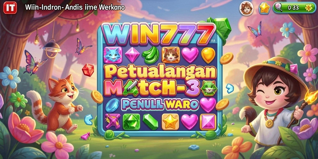Screenshot gameplay <strong>WIN777</strong> menampilkan keseruan mencocokkan buah-buahan berwarna-warni.